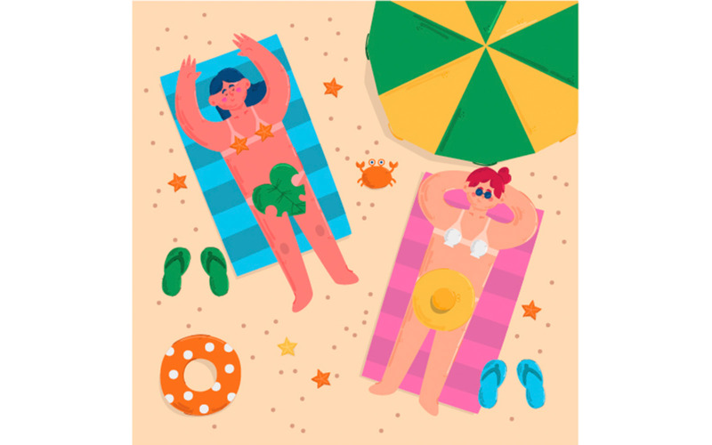 Kostenlose FKK-Hintergrundillustration
