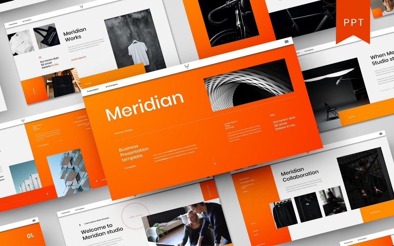 Meridian – PowerPoint-mall för företag