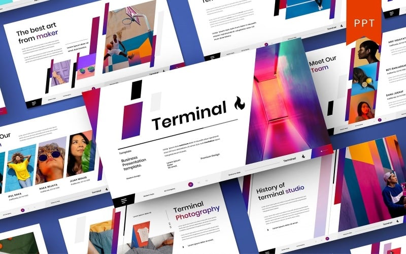 Terminal - Modelo de PowerPoint de Negócios