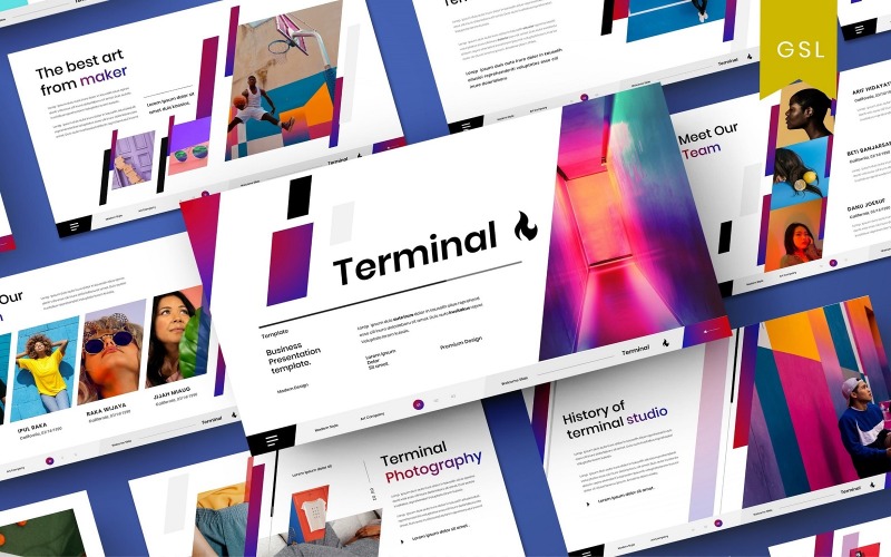 Terminal - Modelo de slides do Google para negócios