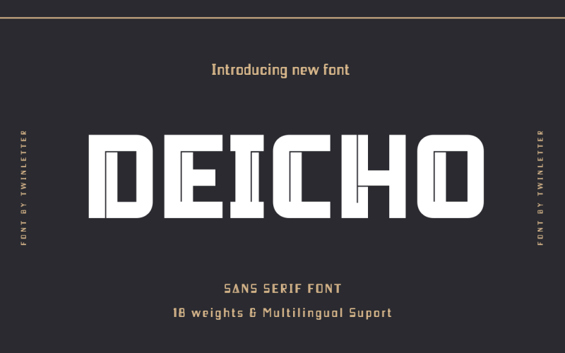Deicho San Serif ist eine Premium-Schriftfamilie
