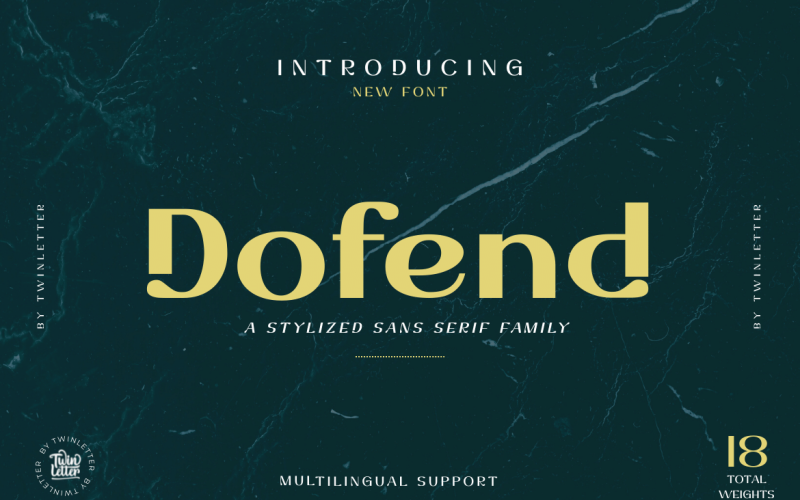 Dofend San Serif ist eine luxuriöse Schriftfamilie
