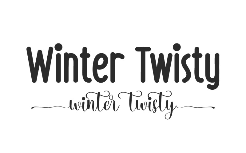 Дуэт шрифтов Winter Twisty Combining