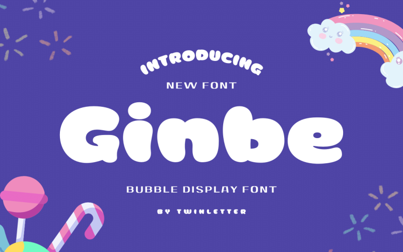 Ginbe, ons nieuwste display-lettertype, heeft een mooie curve