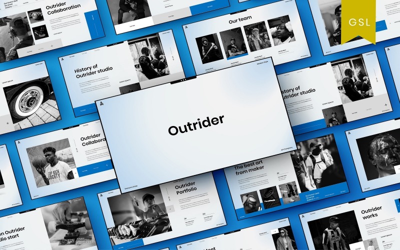 Outrider - бизнес-шаблон слайдов Google
