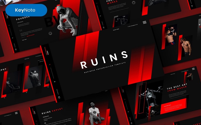 Ruínas – Modelo de Keynote de Negócios