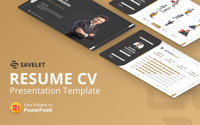 Savelet – CV Резюме Шаблон презентации PowerPoint