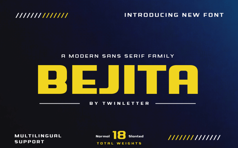 Семейство шрифтов Bejita San Serif