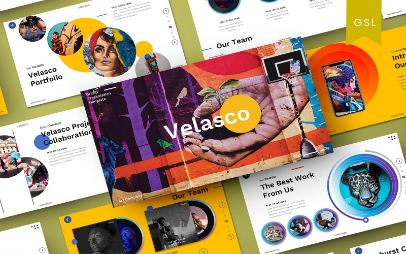 Velasco – шаблон слайдів Google Grafiti
