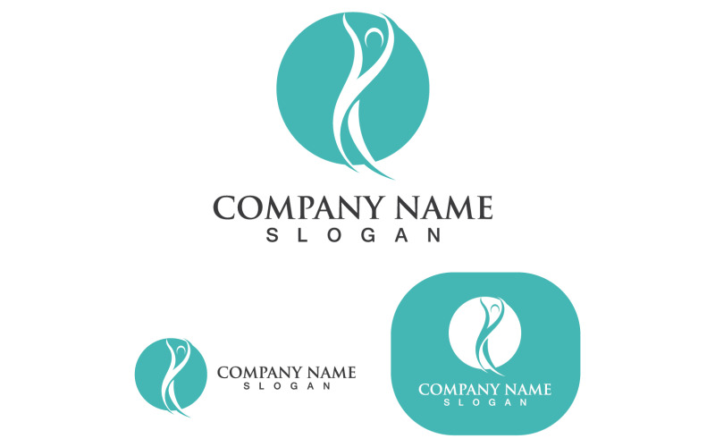 Health People Logo Vector  Design Template V9