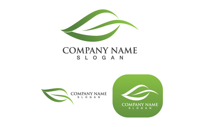 Leaf Green Nature Logo Icon Vector V6 - TemplateMonster