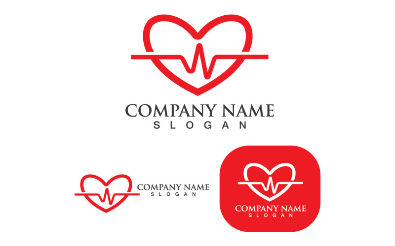 Liefde Hart Valentijn Logo Sjabloon Vector V5