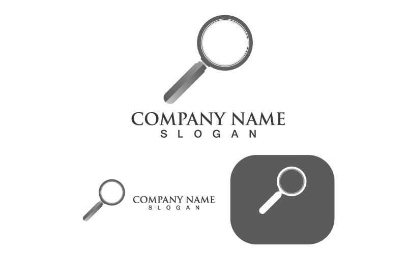 Logo e simbolo della lente d'ingrandimento V2