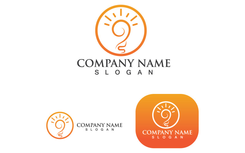 Żarówka Logo Vector Design Ilustracja V1