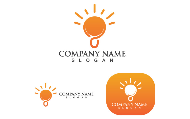 Żarówka Logo Vector Design Ilustracja V7
