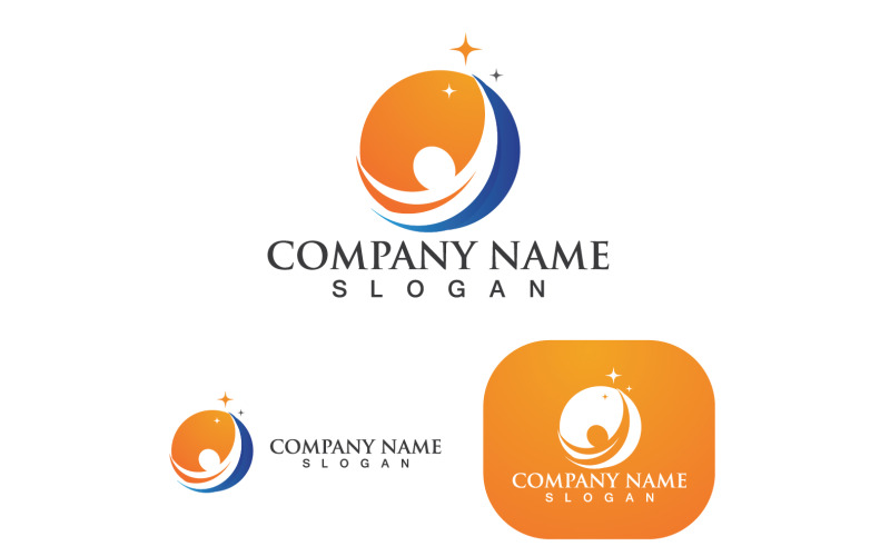Human Caracter Salute Vita Persone Logo Vector V8
