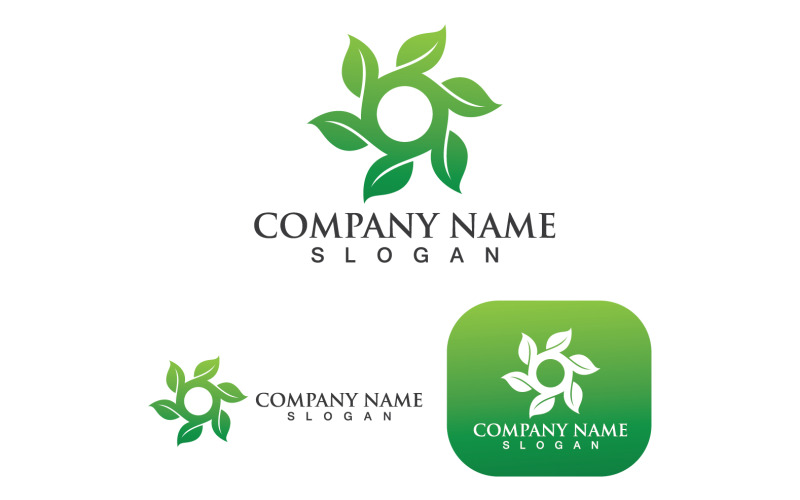 Leaf Green Nature Logo Icon Vector V16 - TemplateMonster