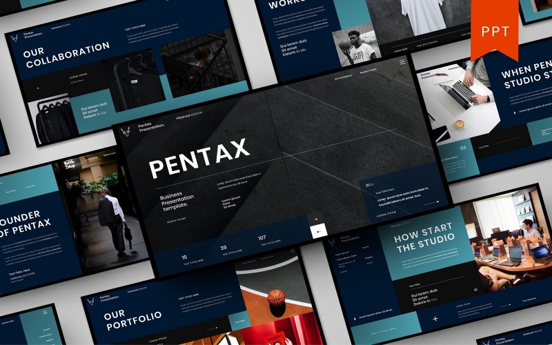 Pentax - Plantilla de PowerPoint de negocios