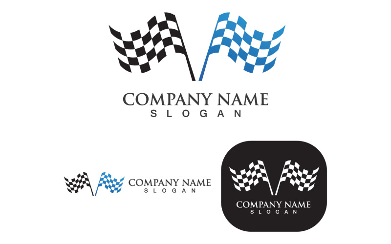 Race Vlag Pictogram Eenvoudig Ontwerp Illustratie Vector V3