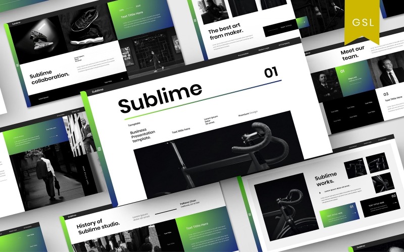 Sublime - бизнес-шаблон слайдов Google