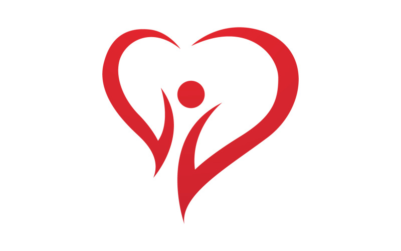 Amore cuore logo modello icona vettore V3