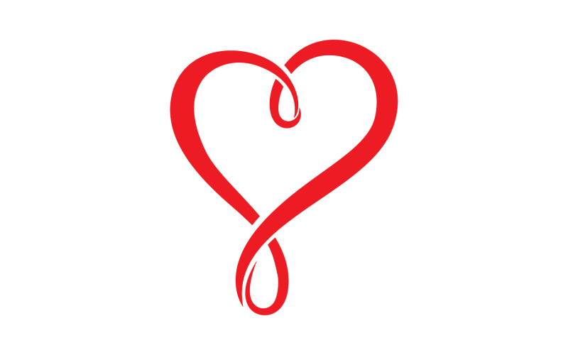 Amore cuore logo modello icona vettore V9