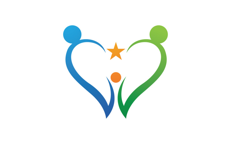 Love Heart Logo Icon Template Vector V6 - TemplateMonster