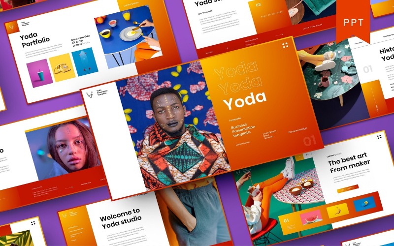 尤达 - 商业的PowerPoint模板