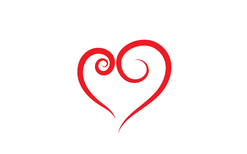 Amore cuore logo modello icona vettore V23