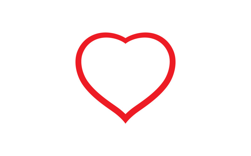 Amore cuore logo modello icona vettore V46