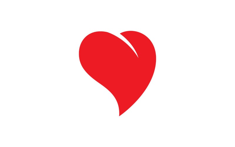 Aşk Kalp Logo Simge Şablon Vektör V42