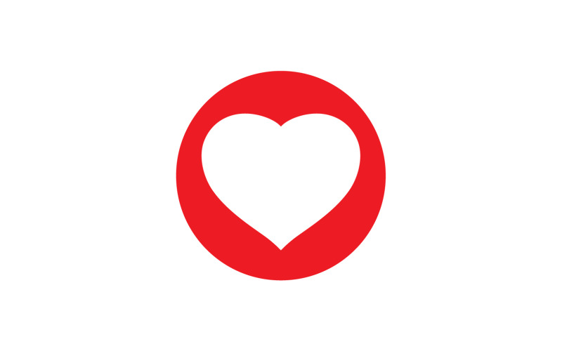 Aşk Kalp Logo Simge Şablon Vektör V44