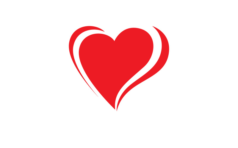 Aşk Kalp Logo Simge Şablon Vektör V52