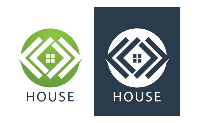 Huis Huis Gebouw Logo Vector V13