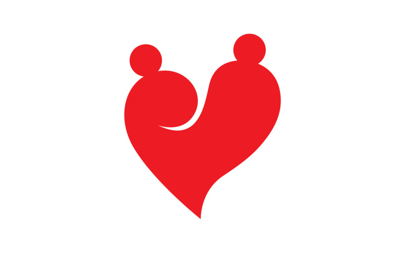 Love Heart Logo Icon Template Vector V22 - TemplateMonster