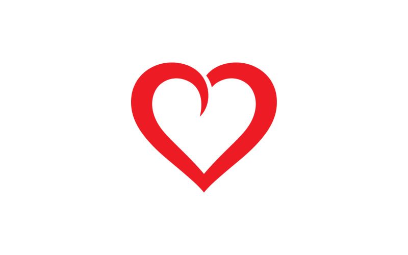 Love Heart Logo Icon Template Vector V29 - TemplateMonster