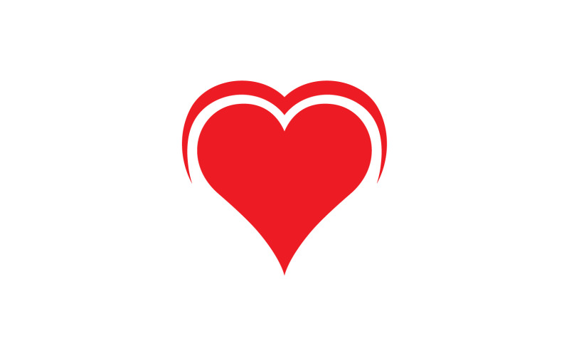 Love Heart Logo Icon Template Vector V45 - TemplateMonster