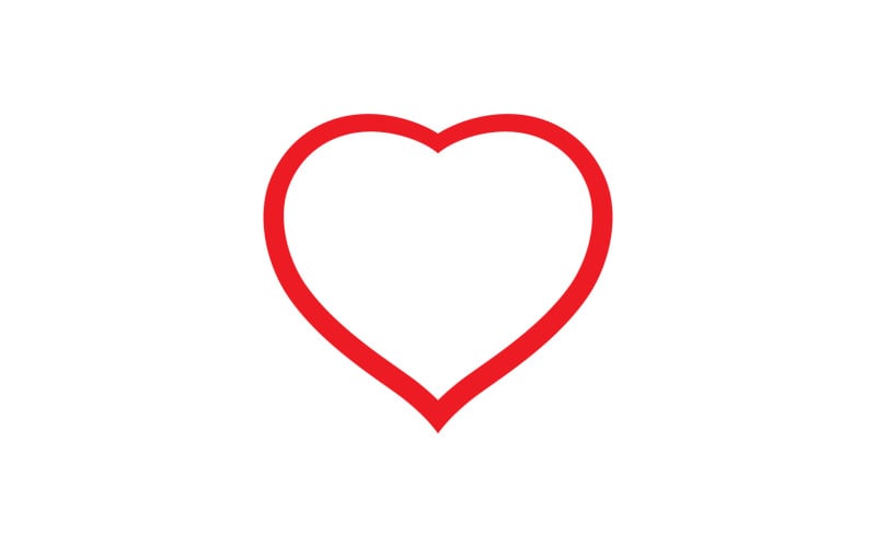 Love Heart Logo Icon Template Vector V46 - TemplateMonster
