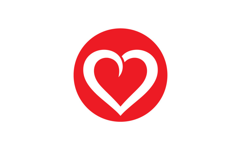 Love Heart Logo Icon Template Vector V48 - TemplateMonster