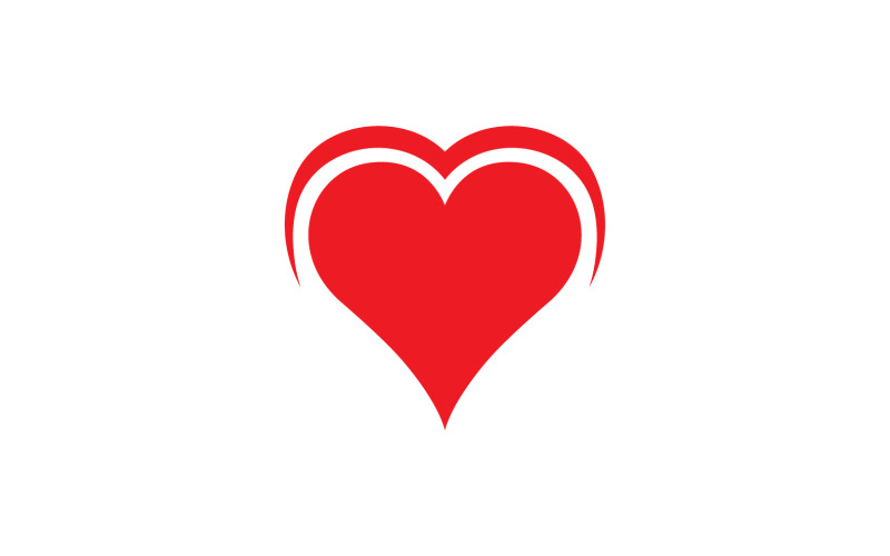 Любовь Сердце Логотип Иконка Шаблон Вектор V45
