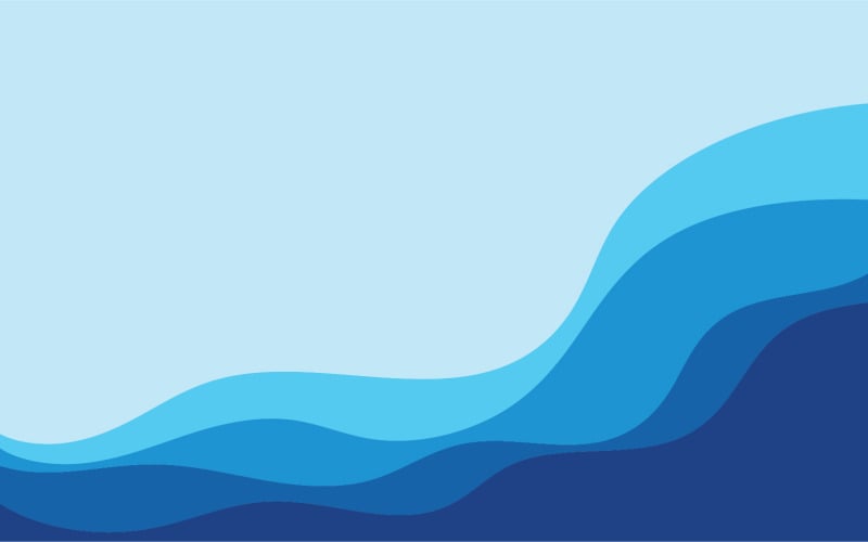 Sfondo Wave Water Blue Vector Design V2