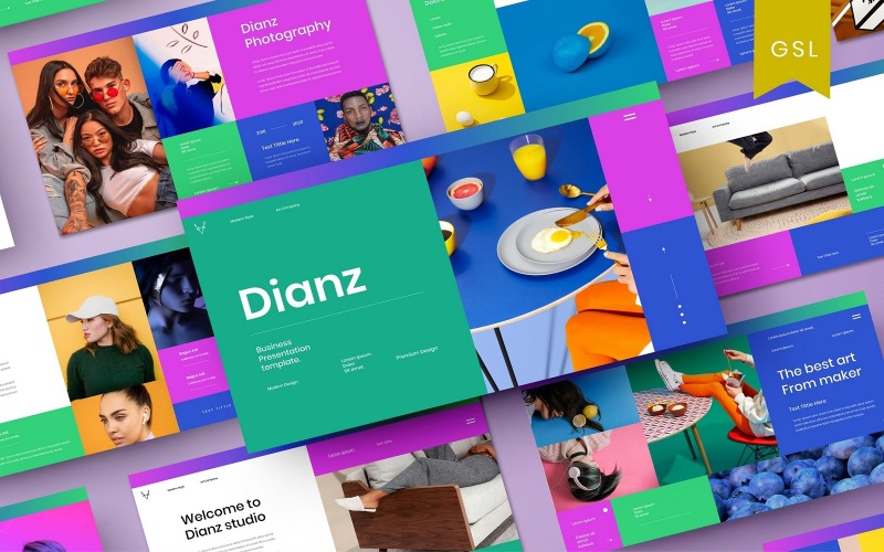 Dianz - Biznesowy szablon slajdu Google