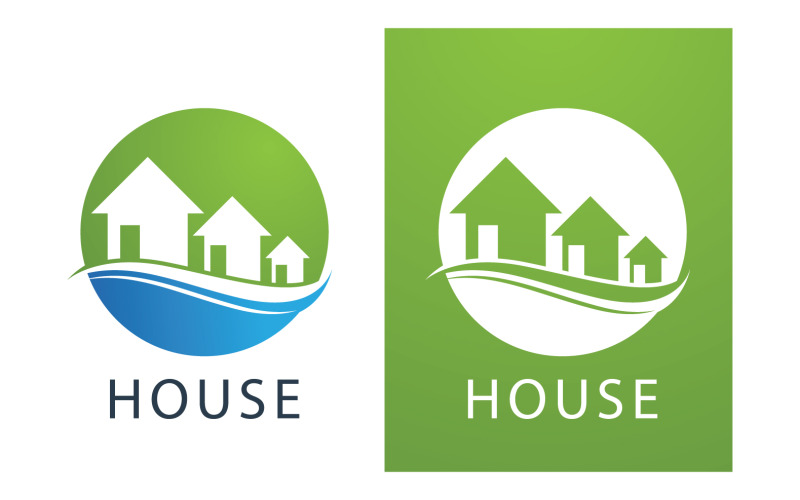 Huis Huis Gebouw Logo Vector V23