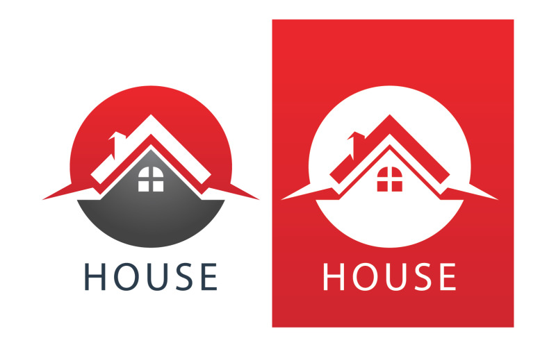 Huis Huis Gebouw Logo Vector V27
