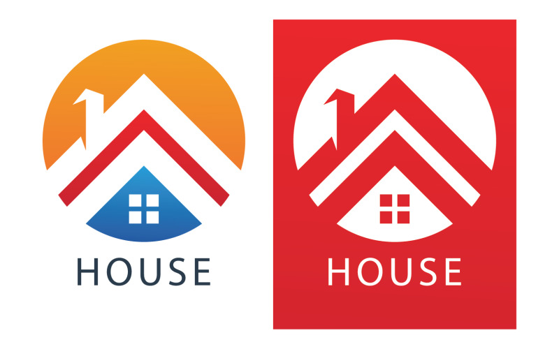 Huis Huis Gebouw Logo Vector V31