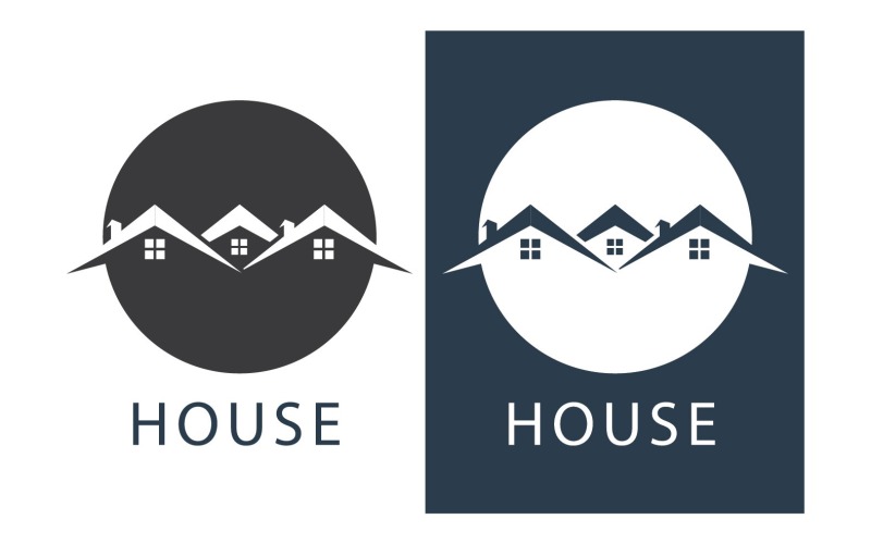 Huis Huis Gebouw Logo Vector V34