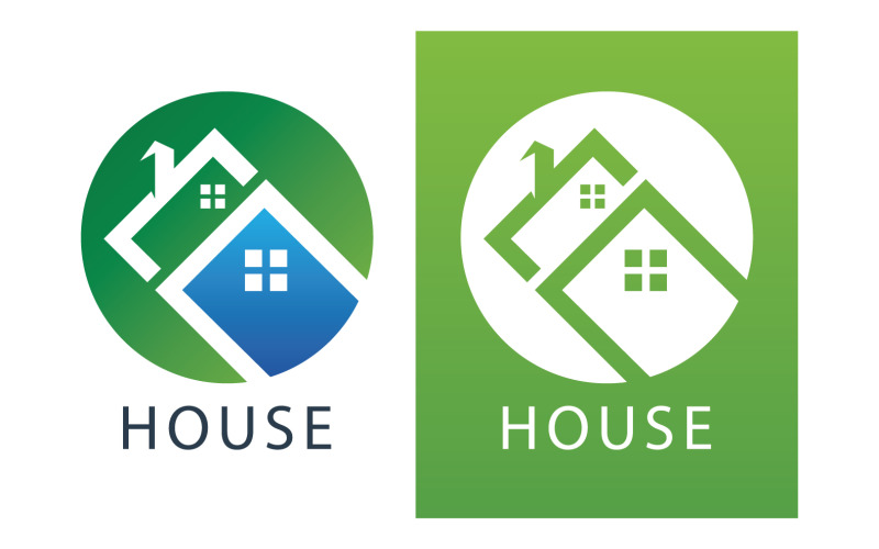 Huis Huis Gebouw Logo Vector V35