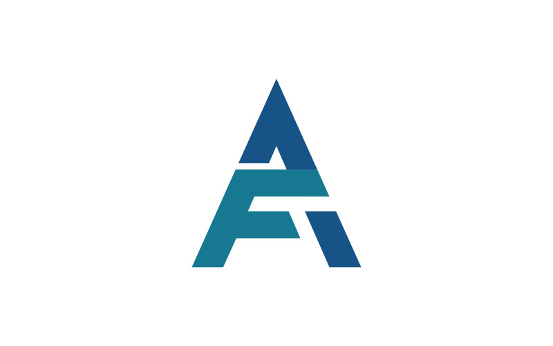 Logo AF | Modello di logo lettera AF o FA