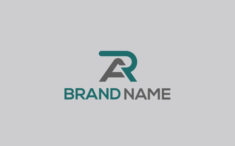 Logo AR | Modelo de Logotipo de Carta AR ou RA