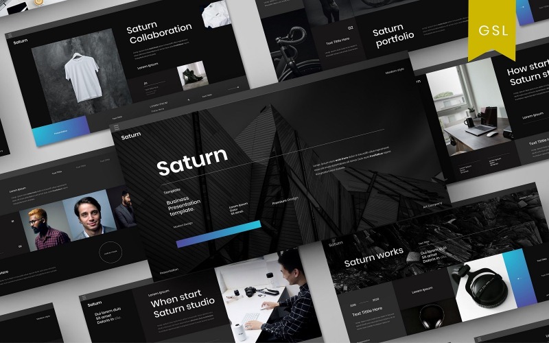 Saturno - Modello di diapositiva Google aziendale